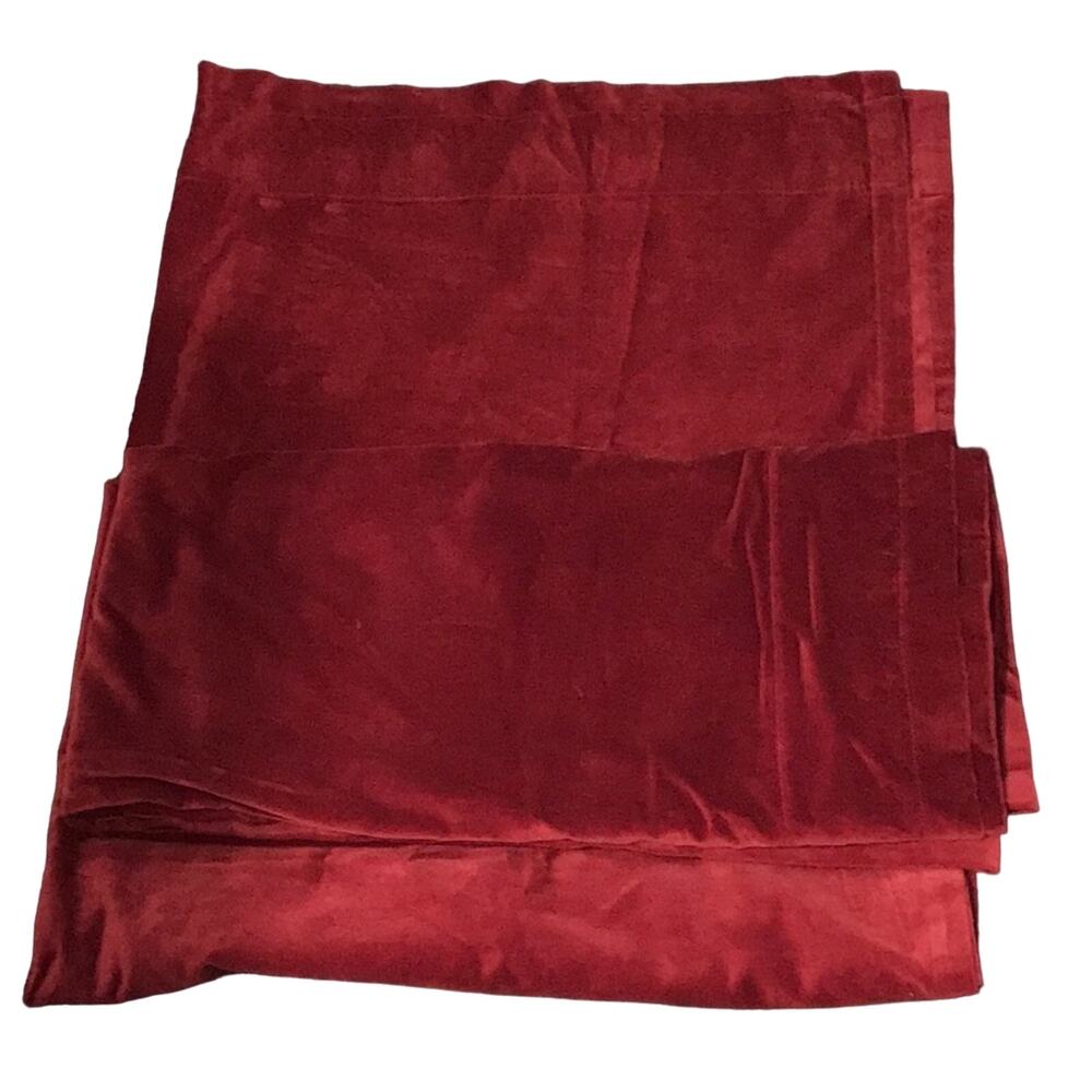 NWOT. Claret Cotton Velvet Drapery Panel (2) OS